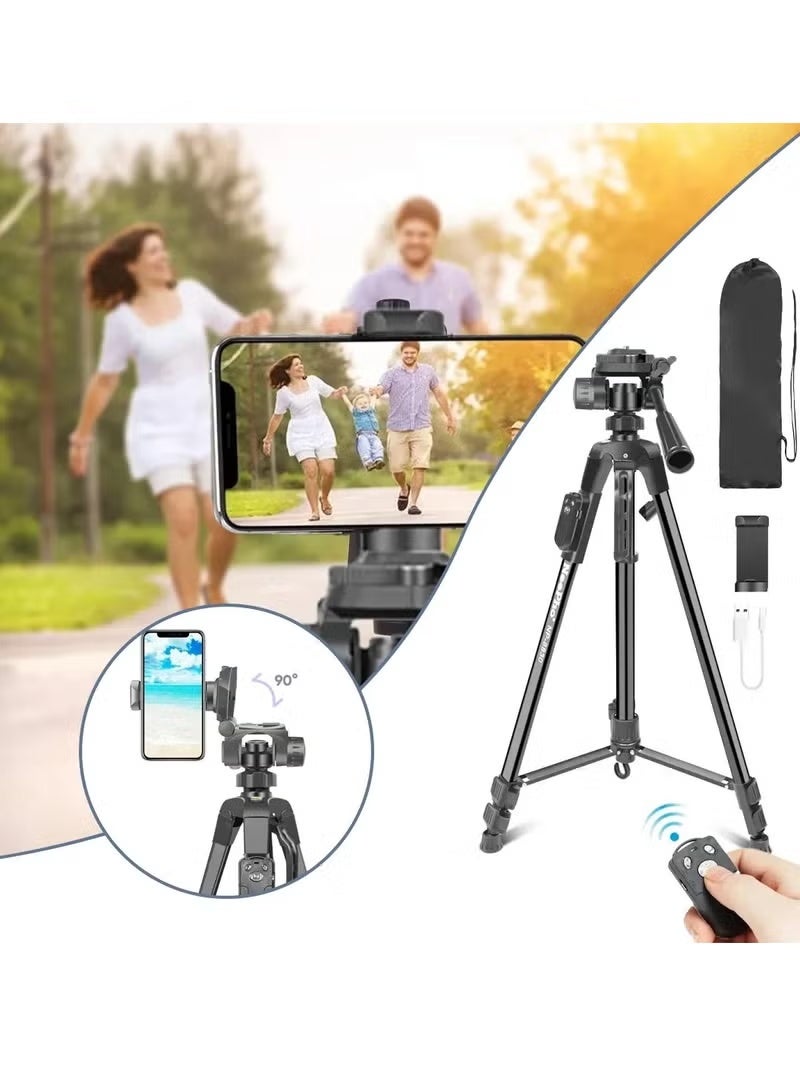 ني فو حامل ثلاثي القوائم قابل للتمديد NP8830 مع جهاز تحكم عن بعد لكاميرا السيلفي الخارجية وحامل أرضي للهاتف لكاميرا DSLR - Image 2